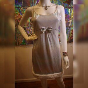 Holographic metallic dress